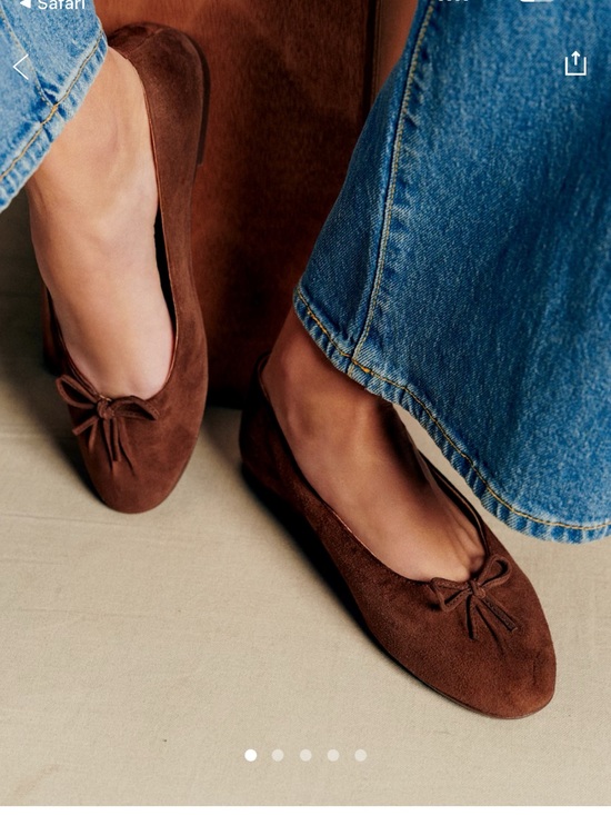 Sezane Shoes - Sezane Agathe Low Ballerinas Mocha - Size 8